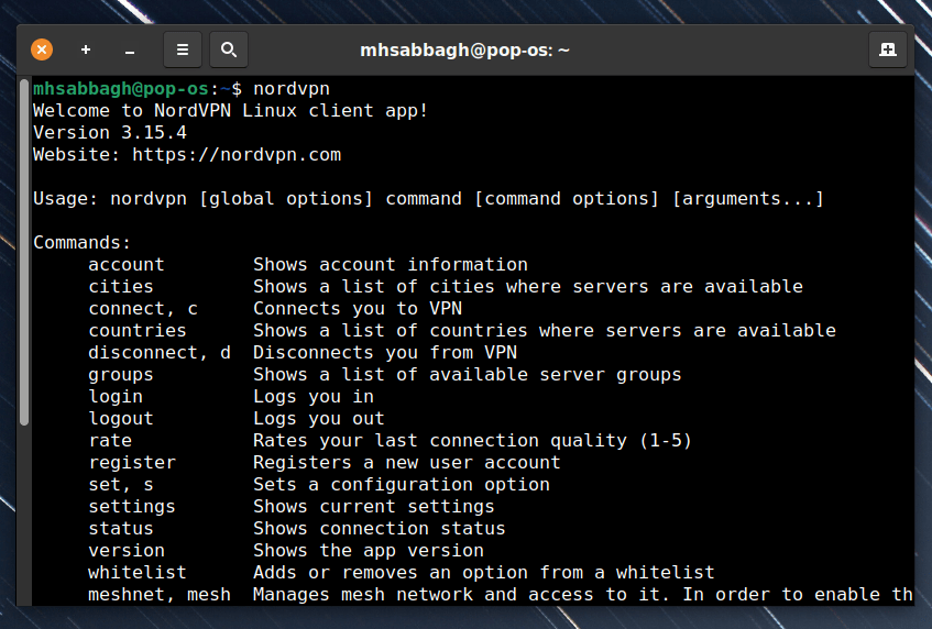 NordVPN on Linux 1