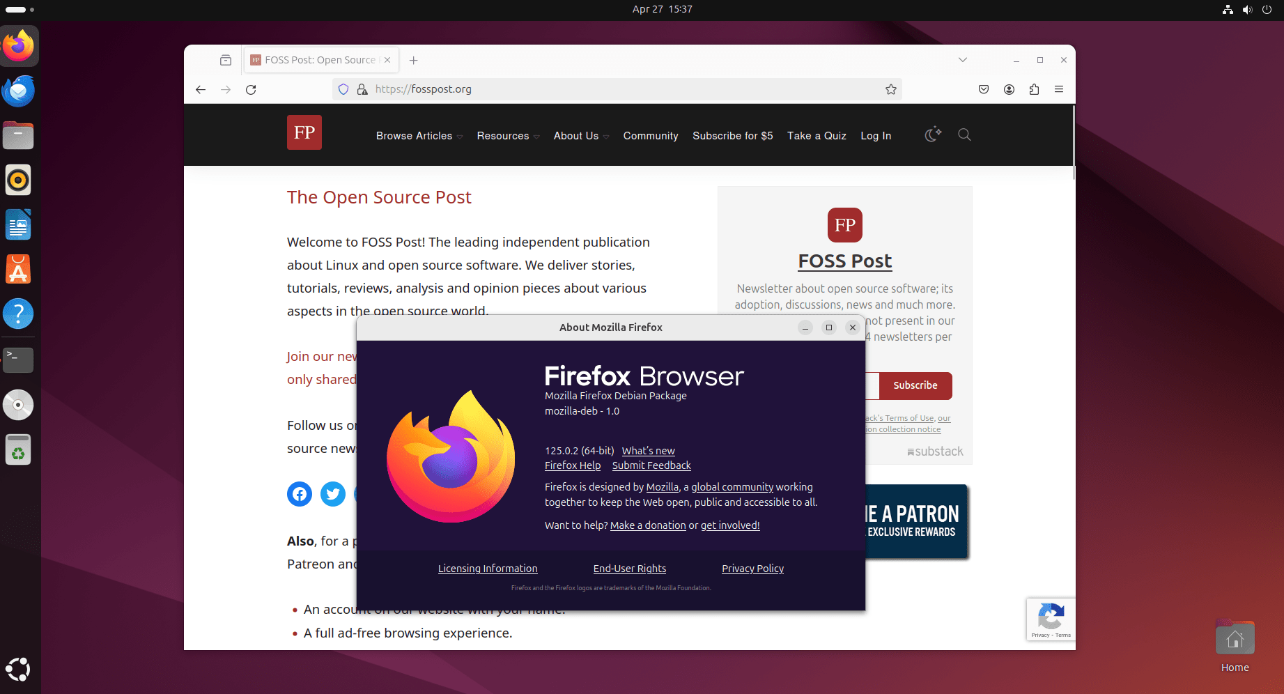 Firefox as a deb package on ubuntu 1