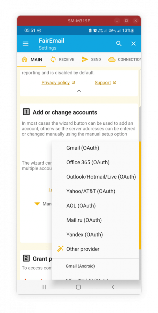 open source android email clients 7