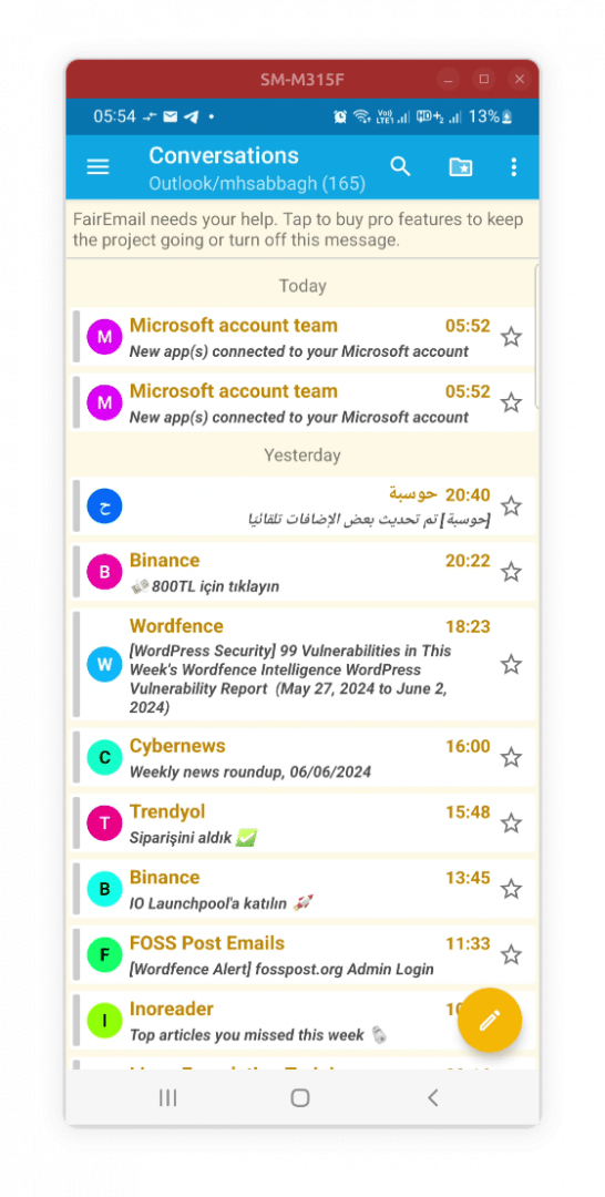 open source android email clients 9