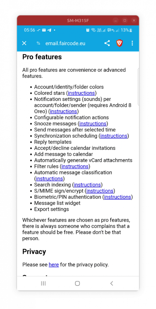 open source android email clients 21